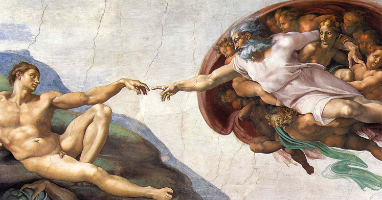 Gottesbild  Sixtinische Kapelle Michelangelo