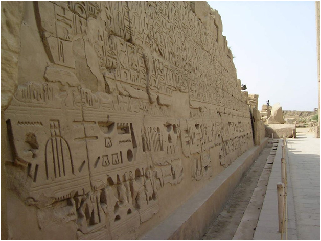 Hieroglyphen am Amun-Tempel